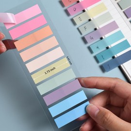 Lovgrin Sticky Notes Book Tabs, 2400 Pcs Writable Sticky Index Tabs for Annotating Books, Multi-Function Page Markers