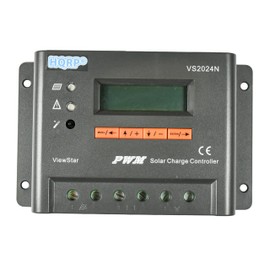 HQRP 12V / 24V 20 Amp Solar Power Charge Controller / Regulator 20A Compatible with Solar Home System 300W / 600W with LCD Screen and HMI