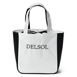 Delsol 7873 Bicolor Cart Bag, WHT, Cart Back, Round Back, Spring/Summer, 2025, Spring, Summer, Autumn, Winter, White, Golf, Golfwear, Sports, Women's, Men's, Bicolor Mini Tote, white