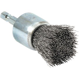 Forney 72737 1-Inch x .012 x 1/4-Inch Rounded Shank, Coarse Wire Crimp End Brush