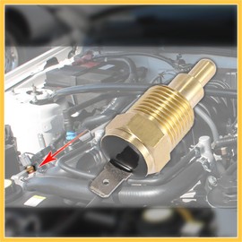 REPAIROCK Universal Automotive Radiator Engine Cooling Fan Temperature Thermo Sensor Switch 3/8" NPT 200 Degree on 185 Degree Off Auto Replacement Parts