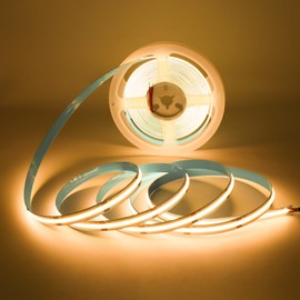 DC 24V COB LED Strip Light, 32.8ft(10M) 3120LEDs CRI 90+ Uniform Glow Flexible LED Tape Lights 3000K for Indoor DIY Bedroom Kitchen Home Decor(No Power Supply)