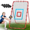 7x4 Ft Volleyball Rebounder Net with 2 Target Stripes, 5-Angle