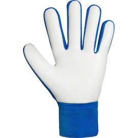 Reusch Attrakt Starter Solid Goalie Gloves, Soccer Goalkeeper Gloves with Finger Protection, Breathable, Durable, for Artificial Grass & Hard Surfaces, Adult Unisex, Size 9, Blue & Orange