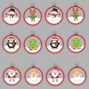 Articlings 12 Christmas Picture Baubles Window Stickers, Winter Holiday Clings,