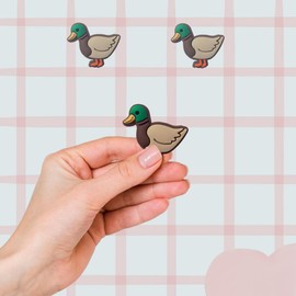 TCHARIRY Mallard Duck Shoe Charms - Cute Animal Decoration Charms Gift for Boys Kids Teens and Adults - Set of 2
