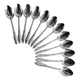 J.H. Company Set 12 Pcs Cuchara Sopera Cubiertos Acero Inoxidable C80
