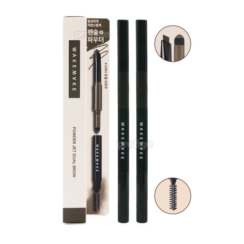 Wakemake Powder Jet Dual Brow x2 / 웨이크메이크 파우더 젯
