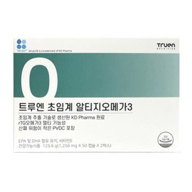 Trueen Supercritical Altige Omega 3 1256mg x 50 capsules x 2 pieces, 1 box / 트루엔 초임계 알티지오메가3 1256mg x 50캡슐 x 2개입 1박스