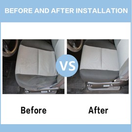 FZJDSD Cloth Ebony & Titanium Driver Bottom Replacement Seat Cover & Seat Foam Cushion Compatible with Chevy Silverado Tahoe Suburban Avalanche GMC Sierra Yukon 2007 2008 2009 2010 2011 2012 2013 2014