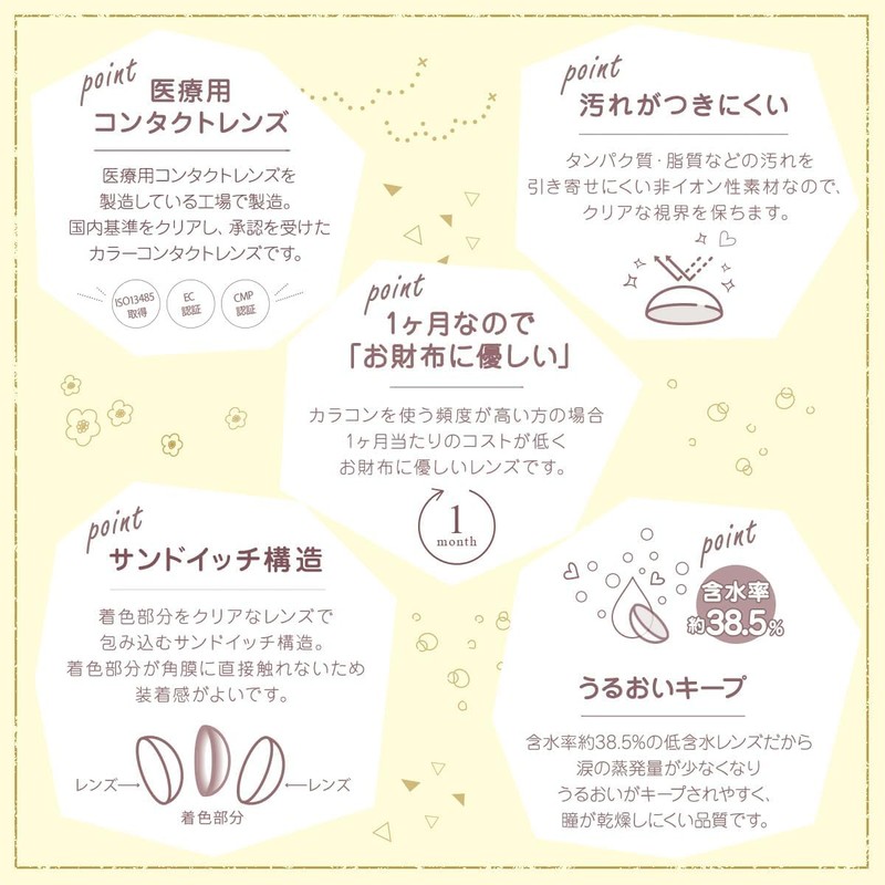 カラコン 【2枚入り×1箱】chipi 1month シピ マンスリー 1ヶ月【カラー】 ブリジットモカ 【PWR】-8.00【【含水率】38.5％【BC】8.6ｍｍ 【DIA】14.5mm 【着色直径】13.8mm