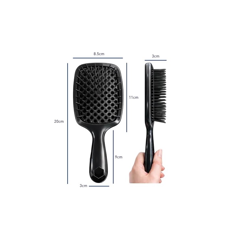 Bluelander Cepillo para Cabello Antinudos con Mango Ergonómico, Cepillado Sin