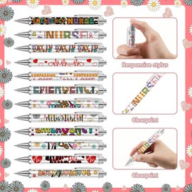 Motipuns 24 Pcs Christmas Emergency Nurses Appreciation Gifts for ER Nurse Thank You Ballpoint Pens Healthcare Worker End of Year Gift Party Favor for Hospital Staff Employee Coworker Office Supplies