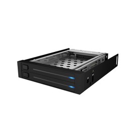ICY BOX Wechselrahmen für 2x 2,5" (6,35 cm) SSD/HDD für 1x 3,5" Schacht, HotSwap, Aluminium/Kunststoff, IB-2226StS