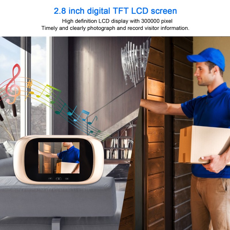 2.8 Inch Digital Door Viewer Electronic Peephole DoorBell Camera Smart