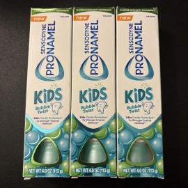 Sensodyne 3x Sensodyne Pronamel Kids Toothpaste Bubble Twist 24hr Cavity Protection 07/26