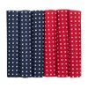 MANDITTIONS 6 Pack of Spotted Cotton Handkerchiefs - 3 Navy