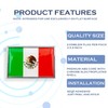 Perdecor Mexico Flag Sticker Emblem Mexican Decal Car Chrome Flags,