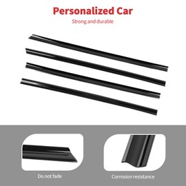 Linskip Door Window Curved Rain Guards Compatible with 2021-2025 4 Door Ford Bronco & Bronco Raptor, Full-Size Side Window Deflectors with Freedom Panel Compatibility, Exterior Accessories