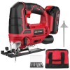 Meterk Cordless Jig Saw, 20V Lithium Ion Jigsaw with LED