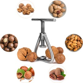 Nut Cracker Stainless Steel Walnut Cracker Pecan Cracker Nutcracker Tool Heavy Duty for All Nuts, Macadamia Nuts, Black Walnut, Hazelnut, Pecan, Almonds,Walnuts and More