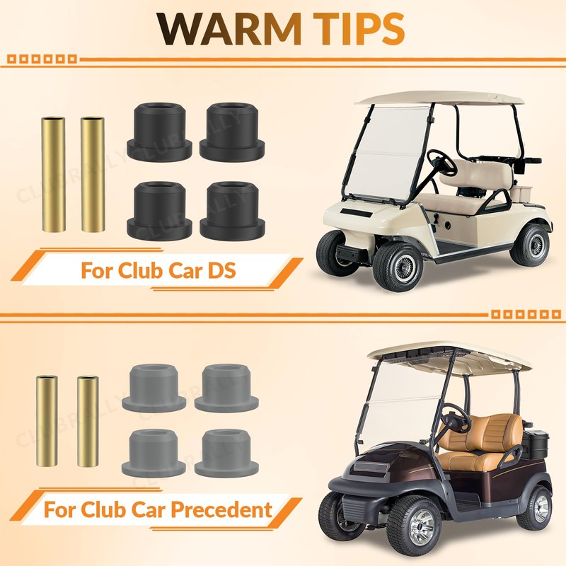 CLUBRALLY Club Car Golf Cart Front Leaf Springs with Bushing