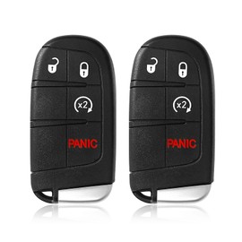 2 Keylessbest Replacement for 2018 2019 2020 2021 Dodge Charger Dart Chrysler 200 300 Fiat 500X Key Fob Remote Control M3N-40821302 4 Buttons 433MHz