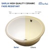 Sarlai Undermount Bathroom Sink -18 x15 inch Oval Vessel Sink