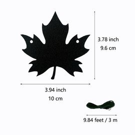 FAZHBARY 4 Pack Black Maple Leaves Banner Felt Maple Leaves Garland Hanging Fall Autumn Fireplace Thanksgiving Party Decorations