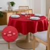 Outdoor Tablecloth Washable Round Diameter 160 cm Red Garden Tablecloth