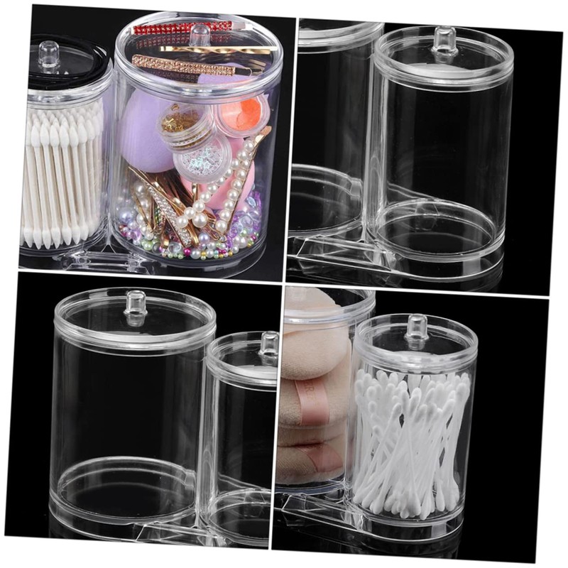 Ciieeo Multifunctional Cotton Pad and Swab Storage Box Lid Organizer