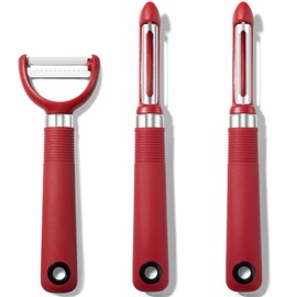 Rainspire 3-Piece Peeler Set, Premium Swivel Vegetable Peeler, Kitchen Gadgets Apple Peeler Potato Peeler Veggie Peeler Fruit Peeler, Dishwasher Safe Kitchen Accessories, Red