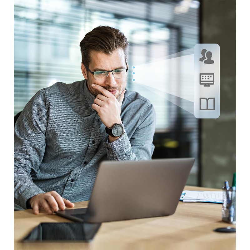 Missfive 2 Pack Mens Quality Multifocus Progressive Reading Glasses Blue