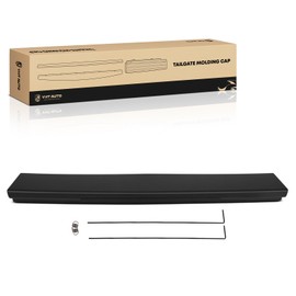 YHTAUTO Tailgate Molding Cap Fit for Ford F-250/F-350/F-450 Super Duty 2011-2016, with Flexible Step, with Hardware| Textured Black Rear Upper Side Tailgate Top Cap Protector Molding Trim Cover