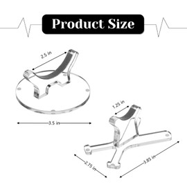 1 Set Acrylic Baseball Bat Holder Professional Baseball Stand Desktop Display Holder for Memorabilia and Collectible, 2-5/8'' Bat