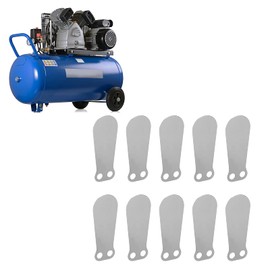 10Pcs Air Compressor Valve Plate Air Compressor Reed Valve Kit Cylinder Head Base Valve Plates Tongue Shape Cast Iron Intake and Exhaust Accessories (80 exhaust short film)