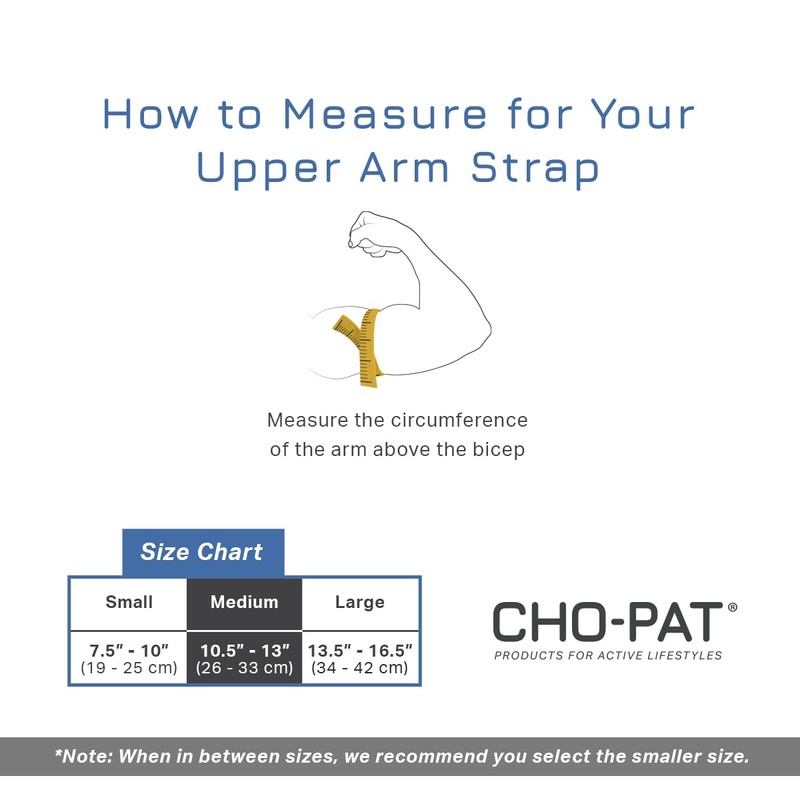 Cho-Pat Upper Arm Strap, Waterproof Swimmer's Arm Brace for Bicep