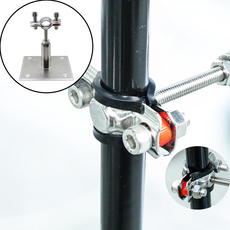 Mewutal 2pcs Pipe Supports 50-100mm Adjustable Height Pipe Brackets Clamps