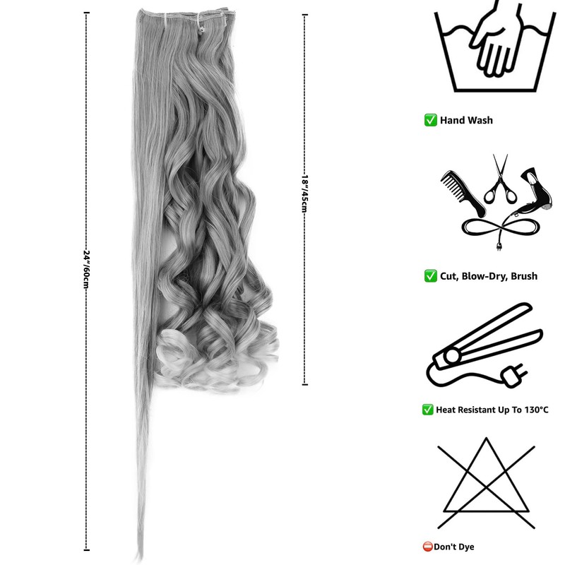 CAISHA XL 18" 7 Pieces Set CLIP IN EXTENSIONS Hairpiece