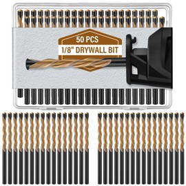 Tondiamo 50 Pcs Drywall Bit Drywall Guide Point Cutting Router Bits Tools for Use with Spiral Saw (1/8")