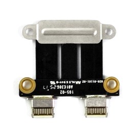 ICTION DC Jack Plug DC-IN Replacement Part 820-00484-02 for MacBook Pro Retina 13" 15" A1706 A1707 DC Jack Power Board Connector 2016 2017 Year