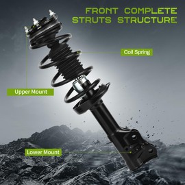 AUTOSAVER88 Front Complete Struts Shocks and Coil Spring Assembly Compatible with Civic 2006-2011 1.8L Coupe