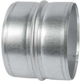 Vent Systems Galvanised Steel Pipe Connector 125mm Round Vent Duct Extension - Metal Hose Coupling - Galvanised Pipe Connector