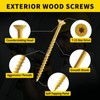 ASTRWK Wood Screws 1-1/2 inch,Deck Screws #8×1-1/2 inch,330 Pcs,Rust Resistant