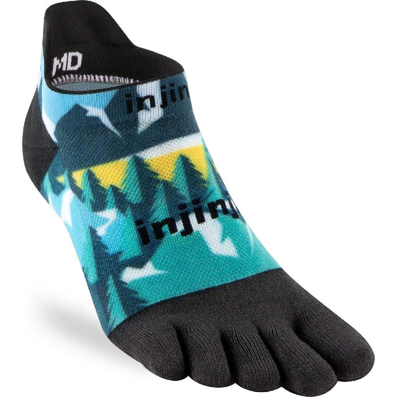 Injinji Run Lightweight No-Show Spectrum Evergreen M, multicoloured