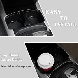 Covnikyer Cup Holder Insert Compatible with Toyota 4Runner 2003-2009 Replacement Center Console Cup Holder Insert Divider Car Accessories 55604-35050