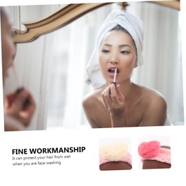 PACKOVE 2pcs Coral Fleece Hair Bands for Women Soft Elastic Makeup Headbands for Face Washing Yoga Running Breathable and Comfortable Hair Accessories