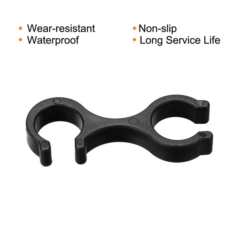 PATIKIL トレッキングポールクリップ 4個 ウォーキングスティック アクセサリー ダブルロッドバックルコネクター 屋外ハイキングキャンプ用