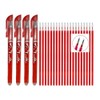 Generico Erasable Gel Pen 4 Red Refills 20 Red Refills