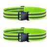 SquEqu 2 Pack Reflective Sash Elastic Stretchy Reflective Bands High
